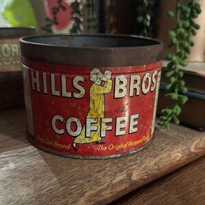 VTG Hills Bros Red Coffee Tin San Francisco CA